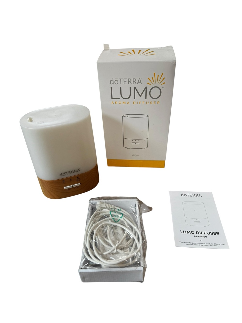 Dōterra LUMO Aroma Diffuser Original Box, Charger Adapter, Instructions Included